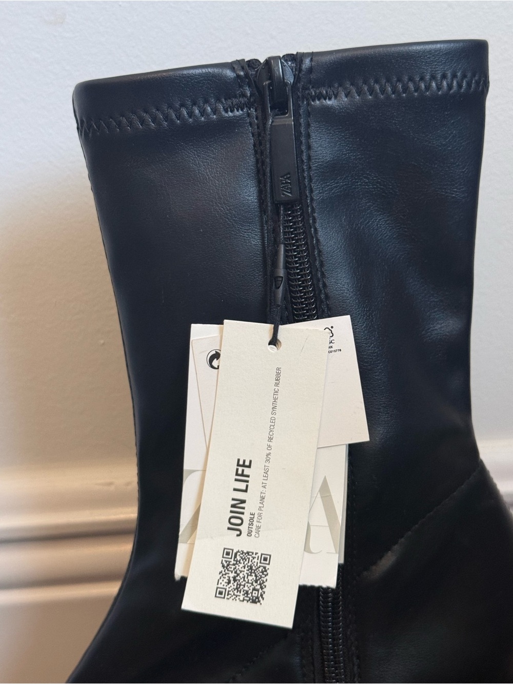 Zara Black Chunky Platform Ankle Boots NWT - Picture 6 of 10